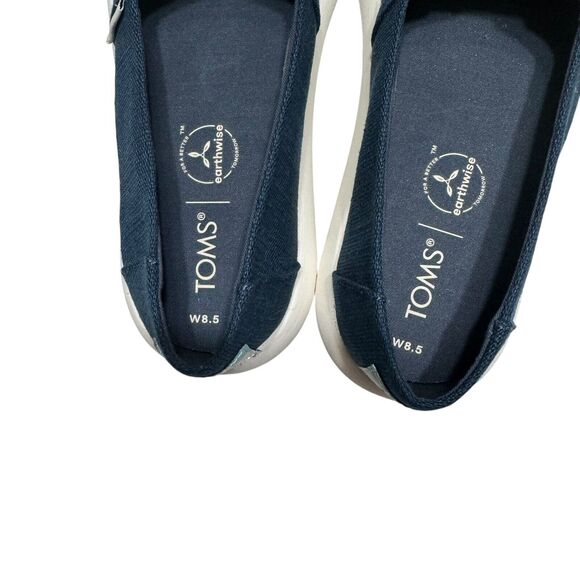 Toms Alpargata Mallow Navy Blue Slip-On Comfort Cushioned Sneaker Women's Sz 8.5 - Picture 5 of 11